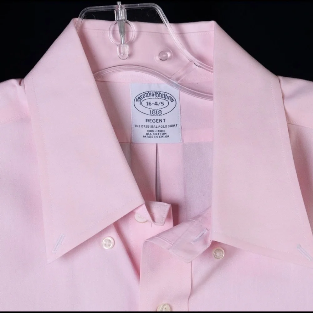 Brooks Brothers Regent Mens Pink Button Down Dress Shirt 16 4/5 - Picture 2 of 2